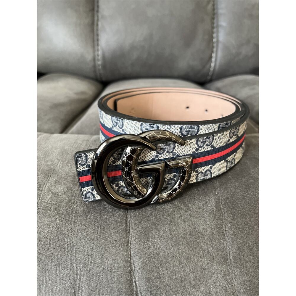 Gucci GG Monogram Supreme Canvas Belt Size 48/120 Buckle